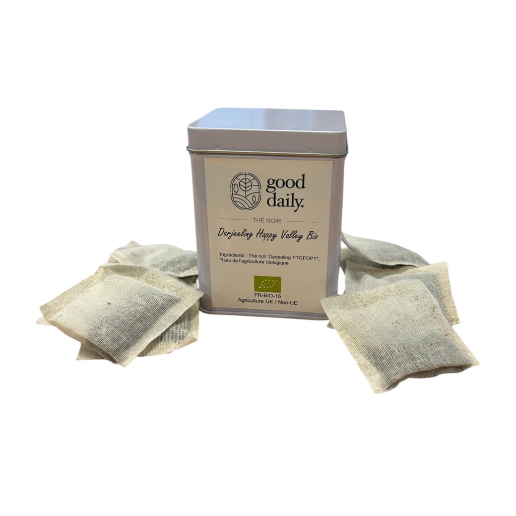 BOÎTE DE THÉ DARJEELING HAPPY VALLEY - BIO - 20INFUSETTES - GOOD DAILY