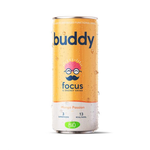 BOISSON ENERGISANTE MANGUE ET FRUITS DE LA PASSION | BIO - 25 CL - Par 12 - BUDDY