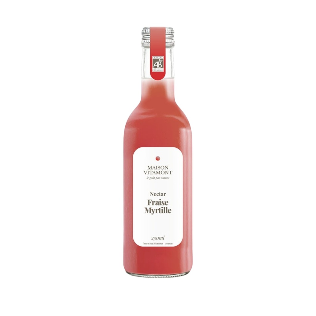 NECTAR FRAISE MYRTILLE - BIO - 25 CL - PAR 12 - MAISON VITAMONT