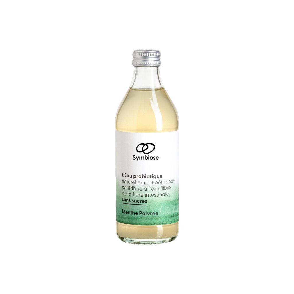 EAU PROBIOTIQUE MENTHE POIVRÉE - BIO - 33 CL - PAR 12 - SYMBIOSE
