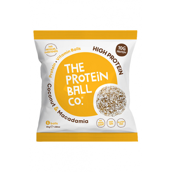 SACHET 6  PROTEIN BALLS COCO MACADAMIA | SANS GLUTEN, VEGAN - 45 G - Par 10 - THE PROTEIN BALL CO