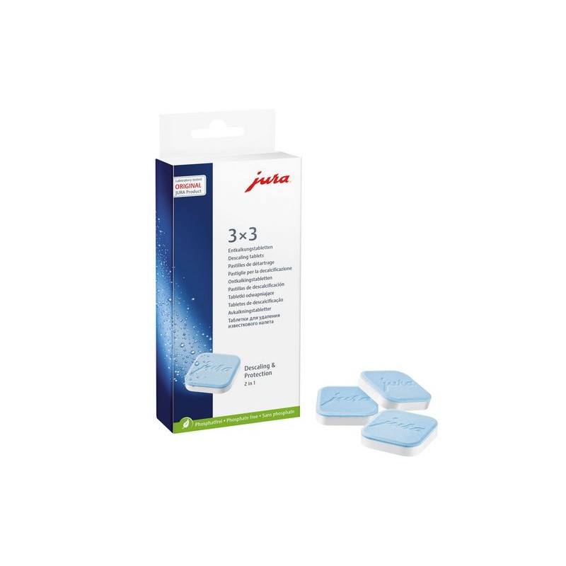 PASTILLES DE DÉTARTRAGE 3 X 3 - 9 PCS - JURA