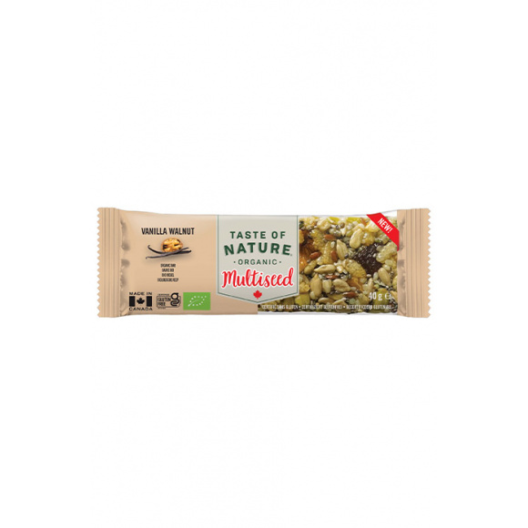 BARRE MULTIGRAINES VANILLE NOIX - BIO - 40 G - PAR 16 - TASTE OF NATURE