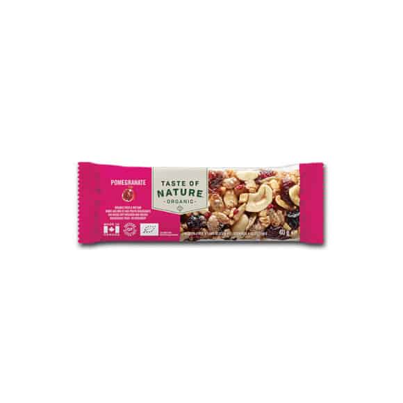 BARRE DE CEREALES POMEGRANATE - BIO - 40 G - PAR 16 - TASTE OF NATURE