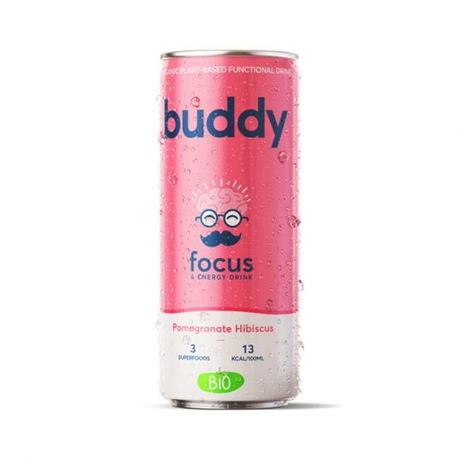 [BIF-BOI-041-1490] BOISSON ENERGISANTE GRENADE ET HIBISCUS | BIO - 25 CL - Par 12 - BUDDY