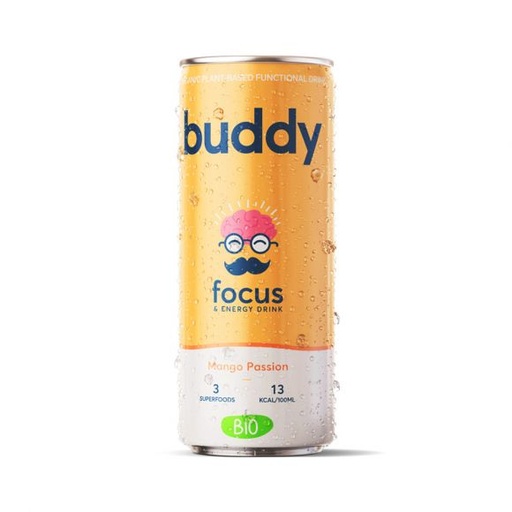 [BIF-BOI-041-1474] BOISSON ENERGISANTE MANGUE ET FRUITS DE LA PASSION | BIO - 25 CL - Par 12 - BUDDY