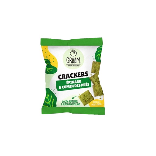[SNE-CRA-041-1360] CRACKERS EPINARD CUMIN - 30 G - Par 10 - GRAAM