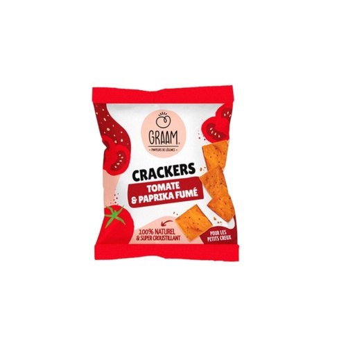 [SNE-CRA-041-1362] CRACKERS TOMATE PAPRIKA - 30 G - Par 10 - GRAAM