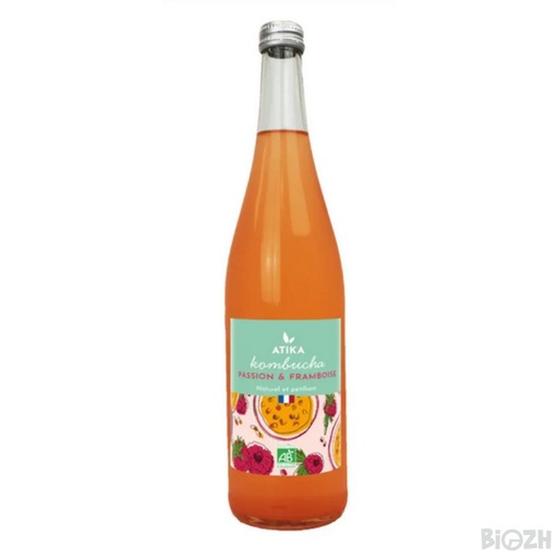 [BIF-1587] KOMBUCHA PASSION FRAMBOISE - BIO - 33 CL - PAR 12 - ATIKA