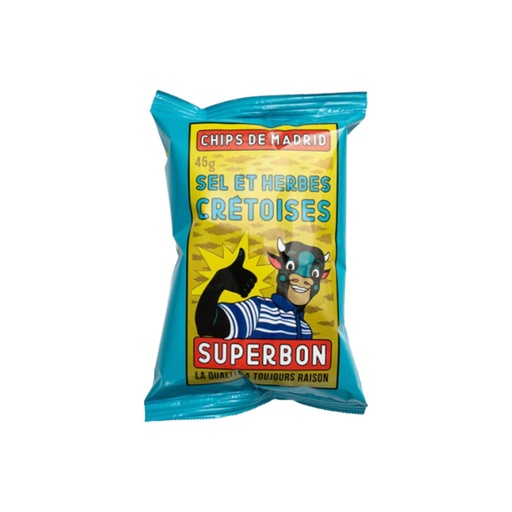[GRO-SUP-041-1314] SUPERBON - CHIPS HERBES CRETOISES - 45 G - Par 36