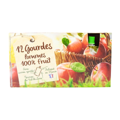 [SNE-GOU-001-0537] GOURDE COMPOTE DE POMME SANS SUCRES AJOUTÉS - 90 G - Par 12
