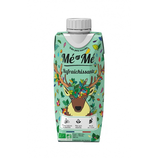 [BIF-RAF-041-1456] RAFRAÎCHISSANTE THÉ VERT MATCHA ET MENTHE BIO | BIO - 33 CL - Par 12 - MEME