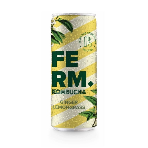 KOMBUCHA GINGEMBRE CITRONNELLE - BIO - 25 CL - PAR 24 - FERM