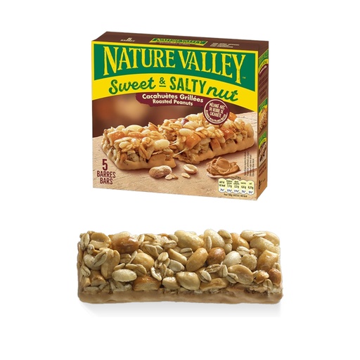 BARRES DE CÉRÉALES SWEET & SALTY PEANUT  - 30 G - PAR 18 - NATURE VALLEY