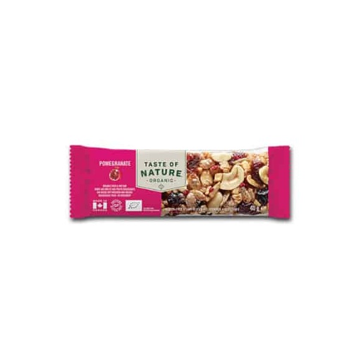 [SNE-1801] BARRE DE CEREALES POMEGRANATE - BIO - 40 G - PAR 16 - TASTE OF NATURE