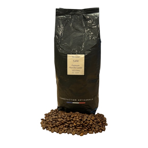 [10GODGU] CAFÉ Grain MONSIEUR SAM 100% ARABICA (NOUVELLE-GUINÉE PAPOUASI) - 1 KG - GOOD DAILY