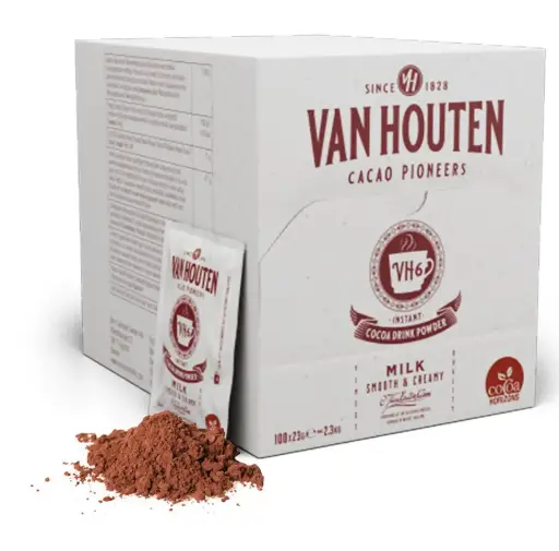 [TGD 07] CHOCOLAT EN POUDRE VH6 14,7% CACAO - 100 X 23 G - VAN HOUTEN